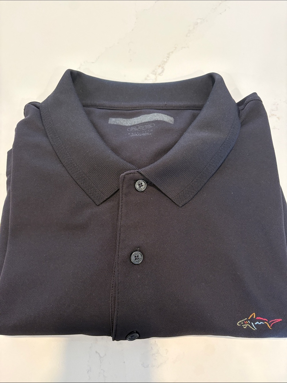 Greg Norman Black Technical Performance Polyester Play Dry Polo Shirt SZ XXL